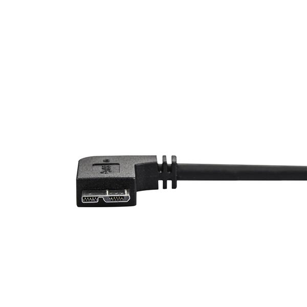 Slim Micro USB 3.0 Cable - M/M - Right-Angle Micro-USB - 0.5m (20in)