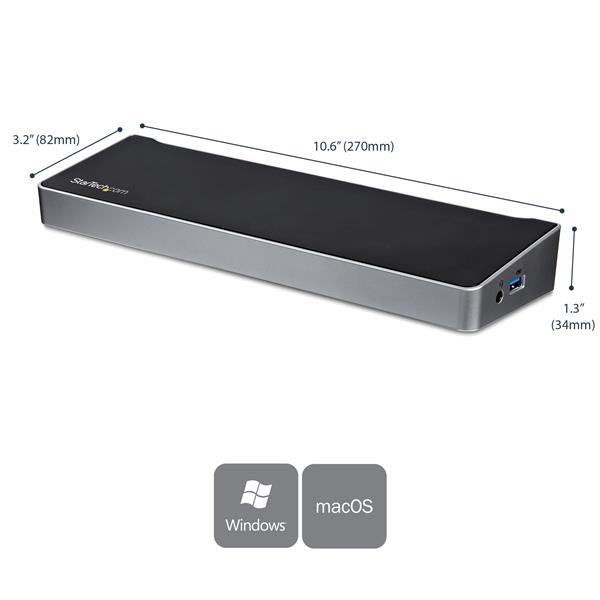 Triple-Monitor Docking Station for Laptops - USB 3.0