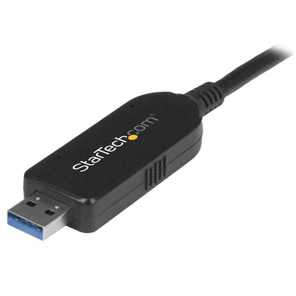 USB 3.0 Data Transfer Cable for fast file migration between Mac and Windows, 5 Gbps speed, 2m length, no drivers needed.