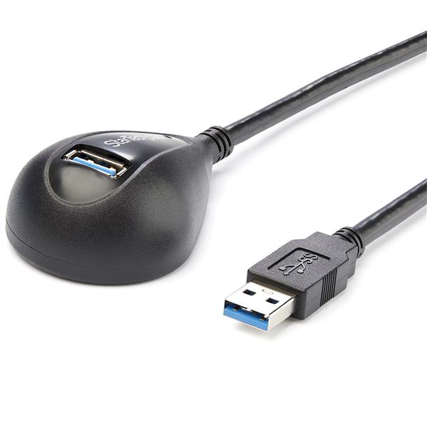 1,5m (5 ft) Black Desktop SuperSpeed USB 3.0 Extension Cable - A to A M/F