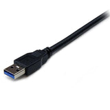 2m black USB 3.0 extension cable, male-to-female design, supports 5Gbps data transfer, ideal for connecting USB devices.