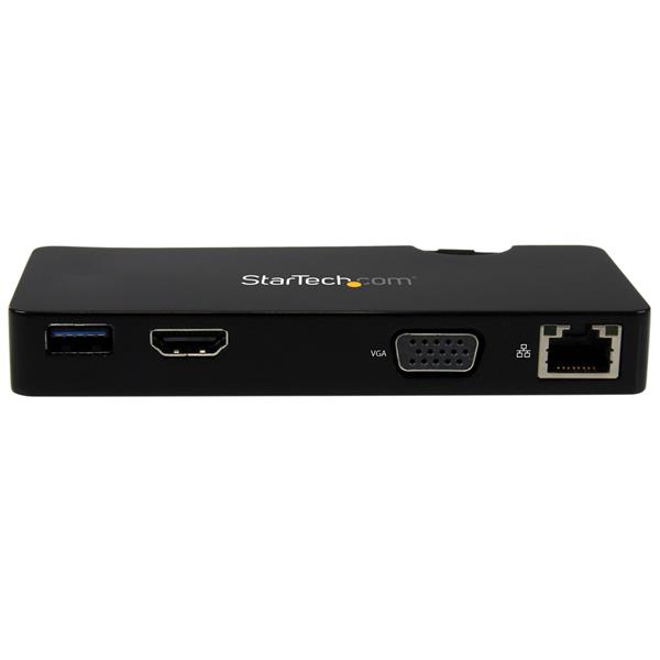 Travel Docking Station for Laptops - HDMI or VGA - USB 3.0