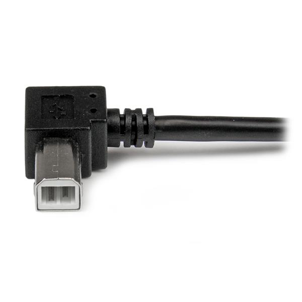 2m Right Angle USB Printer Cable - USB 2.0 A to B