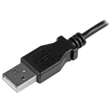 Micro-USB Charge-and-Sync Cable M/M - Left-Angle Micro-USB - 24 AWG - 0.5 m