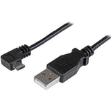 Micro-USB Charge-and-Sync Cable M/M - Right-Angle Micro-USB - 30/24 AWG - 1m 3ft
