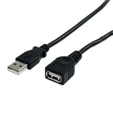 91cm (3 ft) Black USB 2.0 Extension Cable A to A - M/F