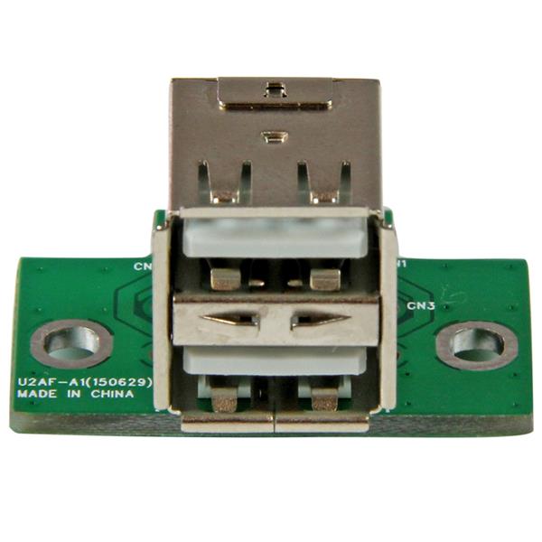 2 Port USB Motherboard Header Adapter for easy internal connectivity, featuring USB A to 4-Pin, supports multiple devices.