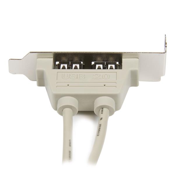 2 Port USB A Female Low Profile Slot Plate Adapter