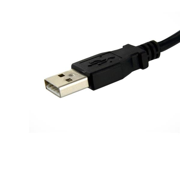 30cm (1 ft) USB-A Panel Mount Cable with male and female connectors for easy access and connectivity in custom setups.