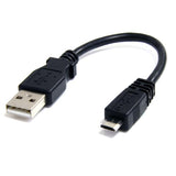 15cm Micro USB cable connecting devices for fast data transfer; durable and compact for easy storage and travel.