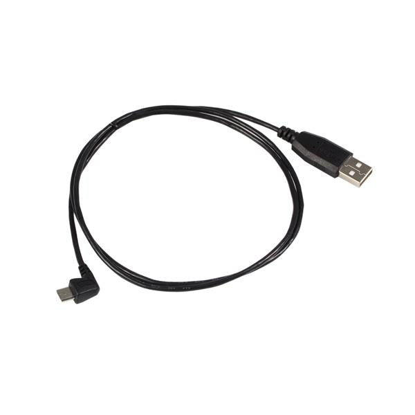 6 ft Micro USB cable with right-angle connector for easy access while charging and syncing mobile devices.