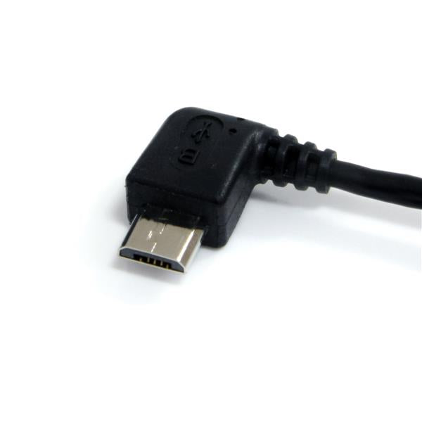 30cm (1 ft) Micro USB Cable - A to Left Angle Micro B