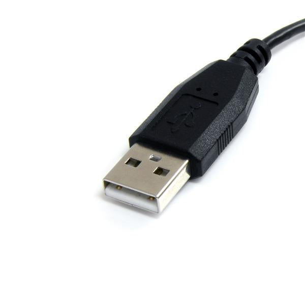 30cm (1 ft) Micro USB Cable - A to Left Angle Micro B