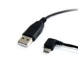 30cm (1 ft) Micro USB Cable - A to Left Angle Micro B