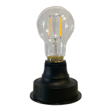 Set of 4 LED light bulbs, 9 x 9 x 16cm, energy-efficient, warm glow, ideal for home or office lighting.