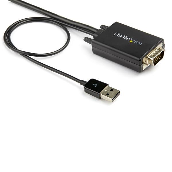 2m VGA to HDMI Converter Cable with Audio for seamless 1080p video output and easy setup from computers to HDMI devices.