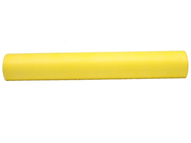 Vibrant yellow Vilene roll measuring 60cm x 50m, ideal for gift wrapping and various DIY projects.