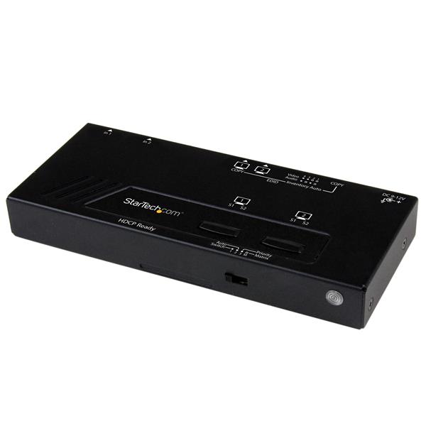 2X2 HDMI Matrix Switch w/ Automatic and Priority Switching – 1080p