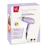 VS Sassoon Smooth Fusion 2400 hair dryer featuring micro-infused conditioning and advanced airflow for fast drying and styling.