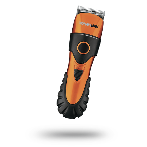 Rugged Commander Hair Clipper by Conairman: precision clipper with stainless steel blades, 50 settings, and ergonomic grip.