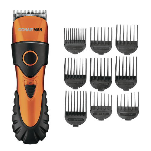 Rugged Commander Hair Clipper by Conairman features precision blades, 50 settings, and ergonomic design for effortless grooming.