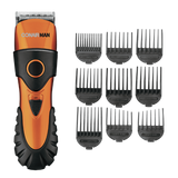 Rugged Commander Hair Clipper by Conairman features precision blades, 50 settings, and ergonomic design for effortless grooming.