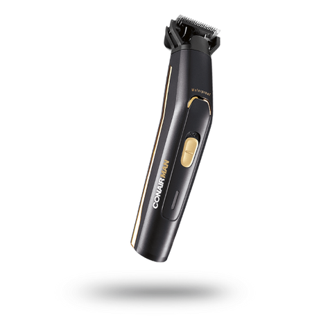 All-in-one waterproof grooming kit featuring precision blades, rotary trimmer, and quick-charge system for efficient styling.