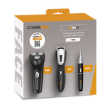 Conair THE MAN KIT Grooming Kit features a rotary shaver, beard trimmer, and detail trimmer for precise grooming on the go.