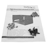 Wall-Mount Server Rack with Built-in Shelf - Solid Steel - 4U