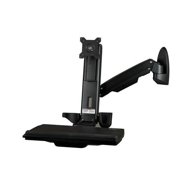 Wall-Mounted Sit-Stand Desk - Single Monitor
