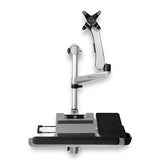 Wall-Mounted Computer Workstation - Single Monitor - Premium