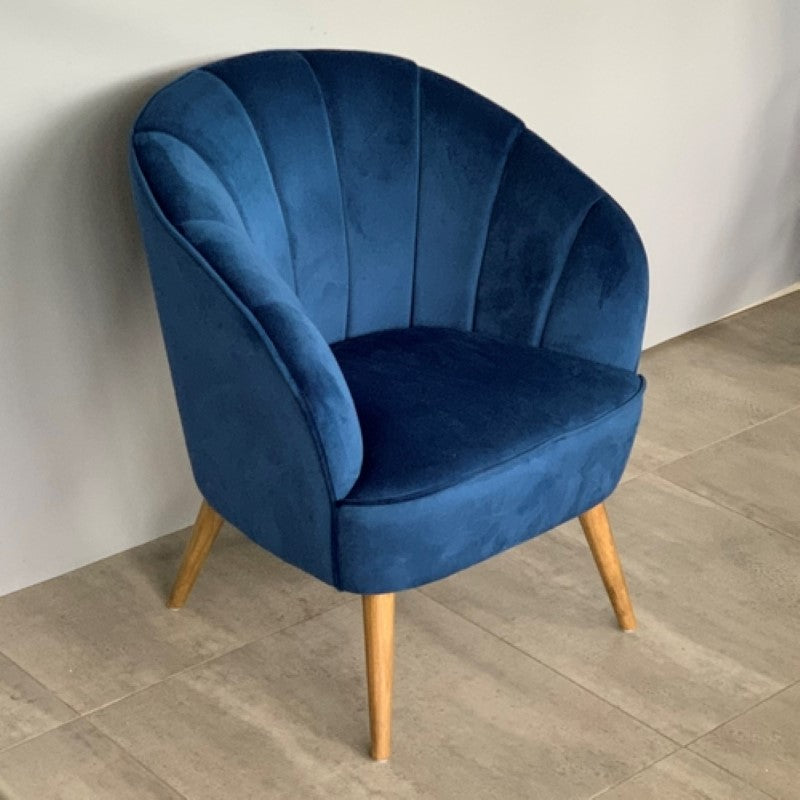 Chair - Navy Velvet (82Hx73Wx64Dcm)