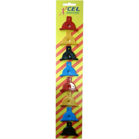 Pack of 8 colorful plastic whistles, durable and lightweight, ideal for training and outdoor activities.