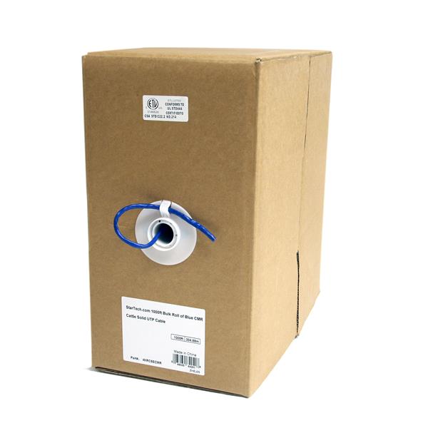 Bulk Cat 5e Ethernet Cable - 304,8m (1000 ft.) - Solid - CMR-Rated - Blue