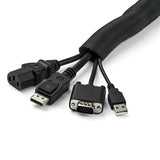 4.6 m / 15' Cable Management Sleeve - Trimmable Fabric