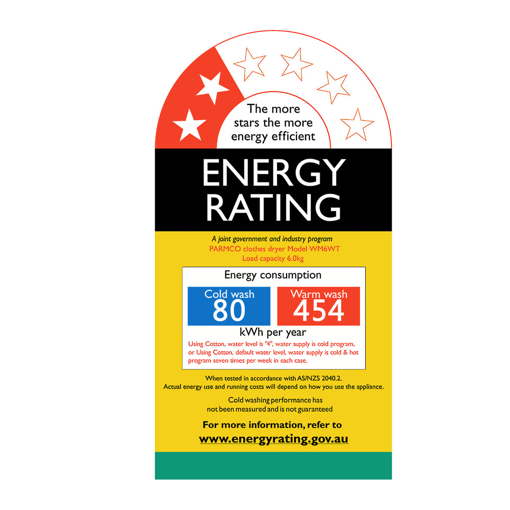 PARMCO - WASHING MACHINE - 6KG WHITE TOPLOAD