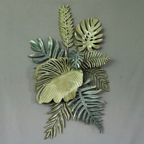 Vibrant green leaves wall art (56 x 90cm) adds nature-inspired elegance to any space, perfect for calming decor.