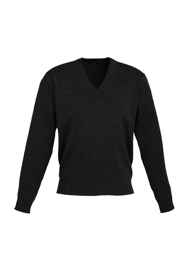 Woolmix Mens Knit Pullover - Black