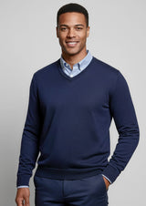 Roma Mens Knit Pullover - Black