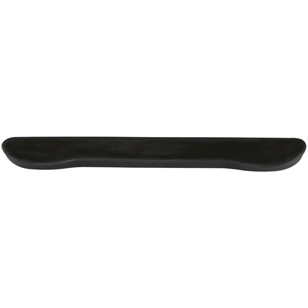 Black ergonomic foam wrist rest pad offering support and comfort for typing, reducing strain during long hours at the keyboard.