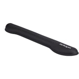 Black ergonomic foam keyboard wrist rest designed for comfort, reducing strain and promoting healthy typing posture.