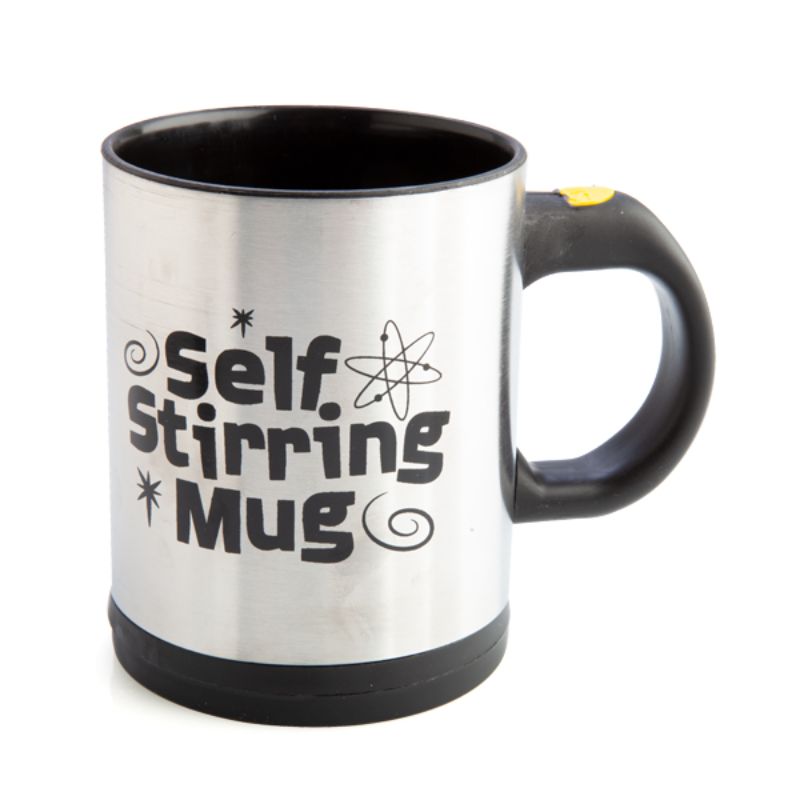 Self Stirring Mug (12cm) effortlessly combines beverages with a button push, perfect for coffee, tea, and hot chocolate.