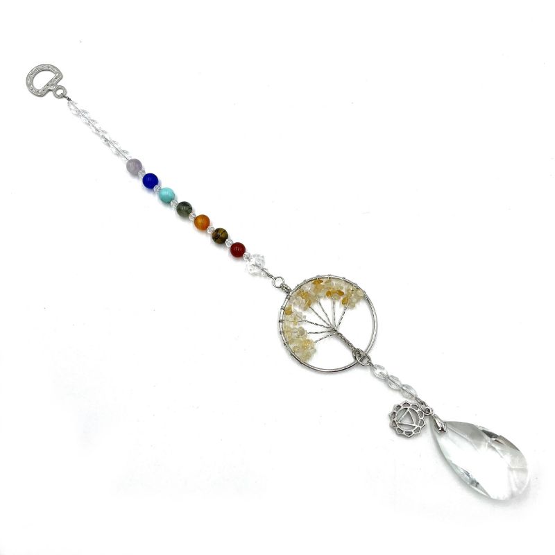 Suncatcher - Tree of Life Solar Plexus Chakra Citrine (32.5cm)