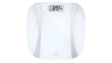 Smart Scale - IQ Body Analysis showing large digital display; tracks body fat, muscle mass, and BMI for up to 6 users.