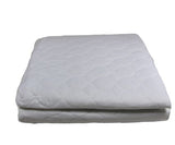 Quilted waterproof mattress protector in Queen size, made with soft polycotton and 100% waterproof for ultimate comfort.