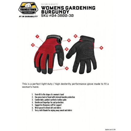 Youngstown Women's Garden Glove - Small