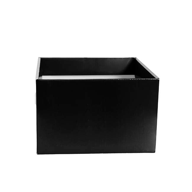 Medium No.6 Posy Box Autolock Base Pk10 Black (16x12cmH)