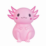 Whimsical pink axolotl table lamp, 19.5 x 19.1 x 20.7 cm, safe LED lighting for kids' rooms and playful decor.