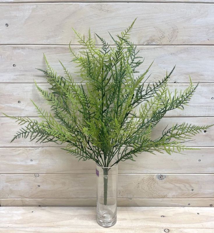 Artificial Leather Fern Bush - Large (Green)