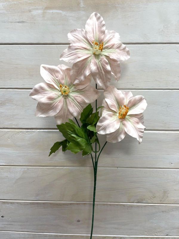 Artificial Flower Spray - Chemite with 3 Flowers (Soft Pink)